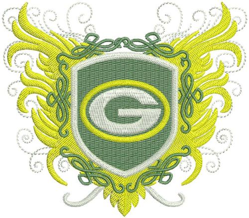Green Bay Packers vintage logo embroidery design
