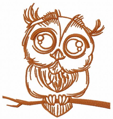 Cute owl 4 machine embroidery design