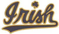 Notre Dame Fighting Irish wordmark logo embroidery design