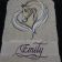 Bath towel with embroidered horse