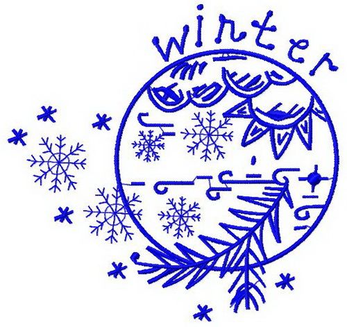 Winter 2 machine embroidery design