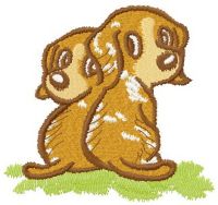 Small twins embroidery design