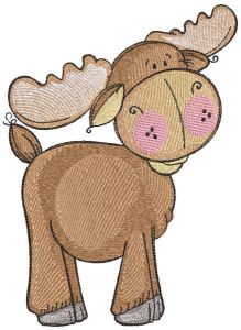 Cute deer baby embroidery design