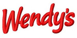 Wendy's logo 3 embroidery design
