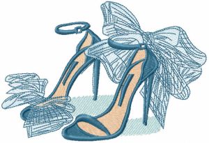 My fashion high heels embroidery design