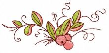 Cranberry embroidery design