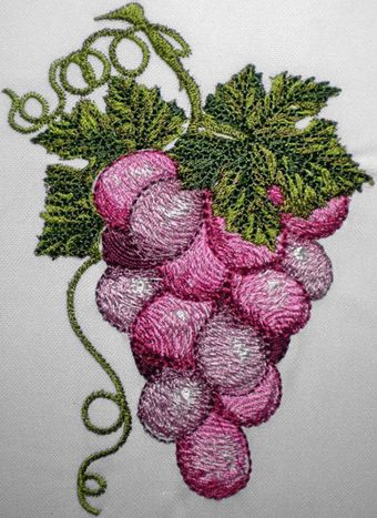 Grape machine embroidery design