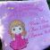 embroidered cushion with little princess