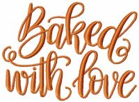 Baked with love free embroidery design