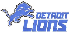 Detroit Lions Alternate Logo 2017 embroidery design