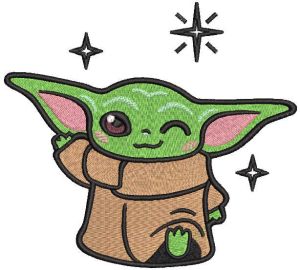 Yoda welcomes you embroidery design