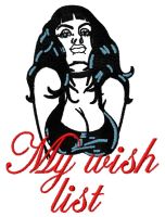 Christmas wish list embroidery design