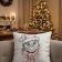 Christmas cushion Santa owl with knitted scarf embroidery design
