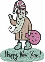 Strange Santa embroidery design