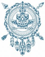 Owl totem 4 embroidery design