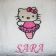 Hello Kitty Ballerina design on towel embroidered