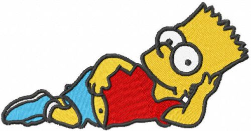 Bart relaxing embroidery design