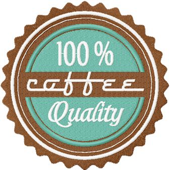 Old vintage coffee label machine embroidery design