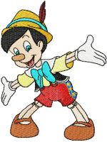 Pinocchio embroidery design