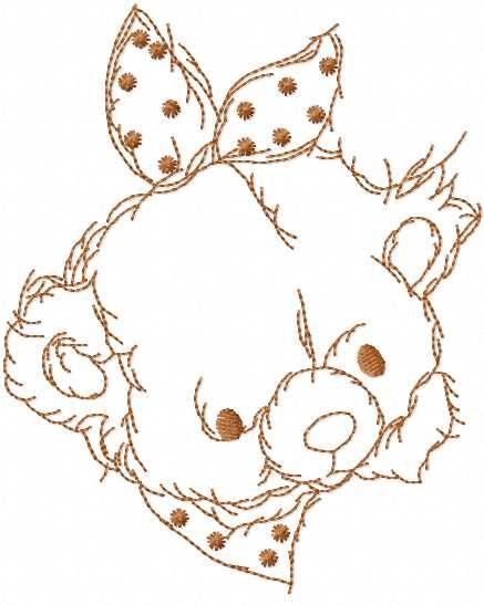 Teddy baby free embroidery design