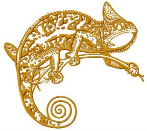 Chameleon 2 embroidery design
