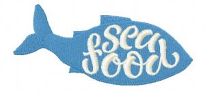 Sea food embroidery design