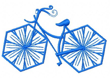 Bicycle 3 machine embroidery design