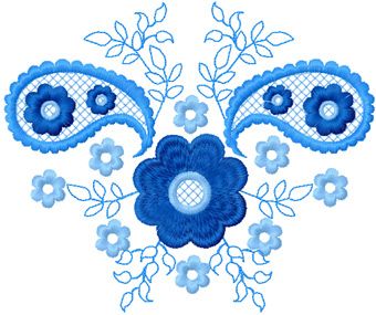 Flowers Simple Element machine embroidery design