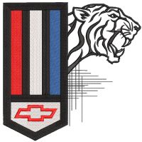 Chevrolet Camaro predator logo embroidery design