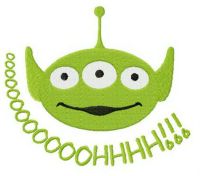 Little Green Man oooohhh embroidery design