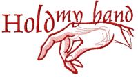 Hold my hand embroidery design