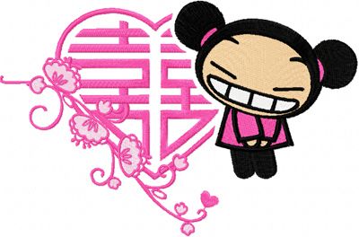 Pucca - You are Welcome machine embroidery design