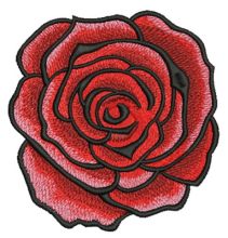 Red grand rose 2 embroidery design