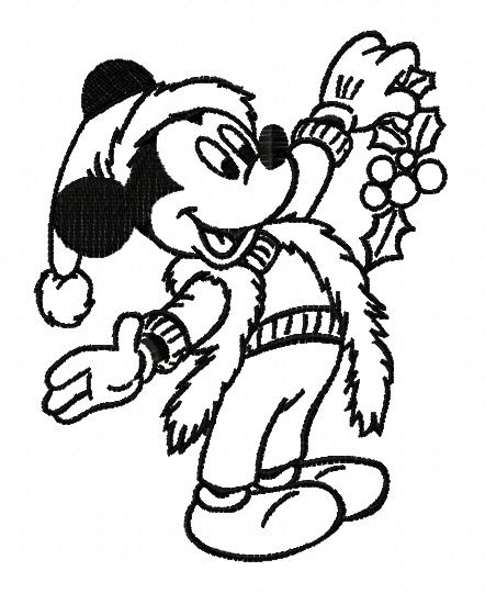 Christmas Mickey Mouse 5 machine embroidery design