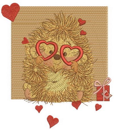 My prickly Valentine machine embroidery design