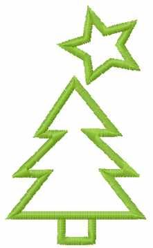 Christmas tree free embroidery design 4