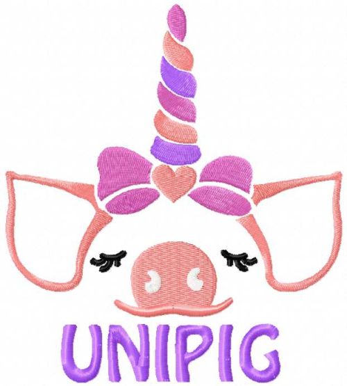 Unipig free embroidery design