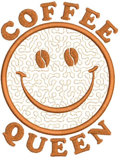 Coffee queen free embroidery design