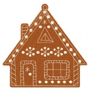 Gingerbread house 6 embroidery design