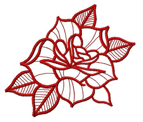 Rose 7 machine embroidery design