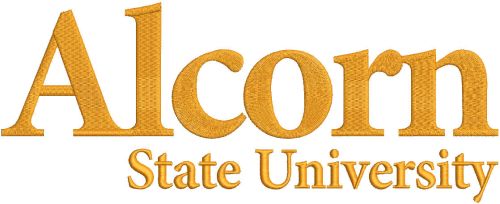 Alcorn state university logo embroidery design