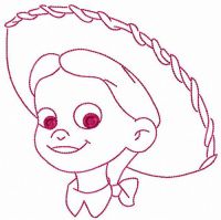 Cowgirl embroidery design