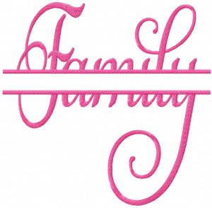 Family monogram embroidery design