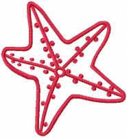 Sea star free embroidery design