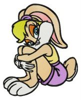 Sad Lola Bunny embroidery design