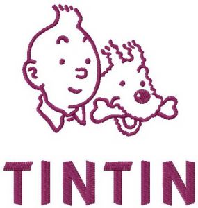 Tintin embroidery design