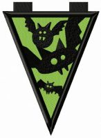 Caution! bats embroidery design