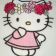 Hello kitty design on baby wear embroidered