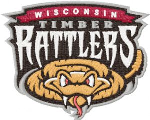 Wisconsin Timber Rattlers logo embroidery design