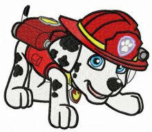 Firefighter Marshall embroidery design